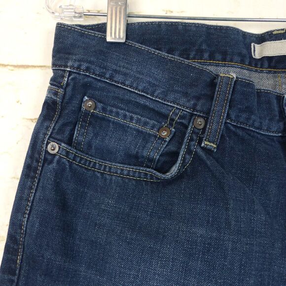 Uniqlo UJ Jean Men 33x34 (32.5x30) Blue Medium Wash Denim Straight Cotton 078957 - Picture 4 of 11